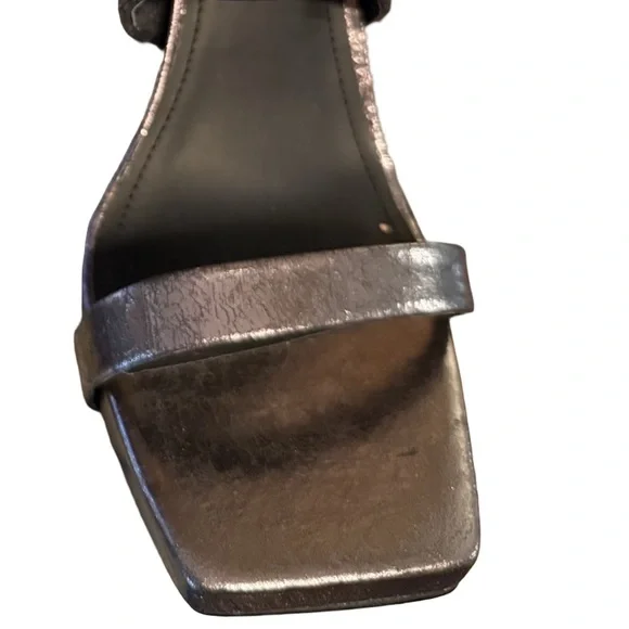 DKNY NWT Sz 9M Stunning Shimmering Leather Gunmetal Stiletto High Heels (SH061) - Picture 3 of 12